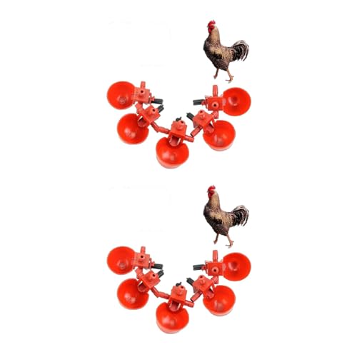 5 x automatische Trinkbecher für Vögel, Geflügel, Huhn, Geflügel, Wassertrinkbecher, dekorative Kissen für Bett von Pnuokn