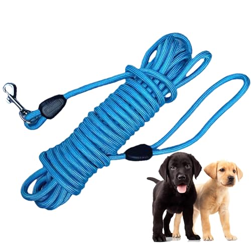 Lange Hundeleine, schwimmend, Nylon, strapazierfähig, lange Leine, für kleine und mittelgroße Hunde, Outdoor, Training, Spielen, Camping, Blau von PoCoSvnny