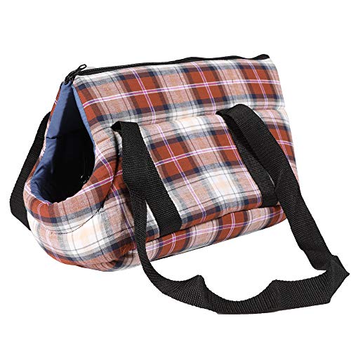 Hundetragetasche Größe S rot kariert Transporttasche für Hunde und Katzen Hundetasche Polyester strapazierfähig und hochwertig von Pocky- Pet