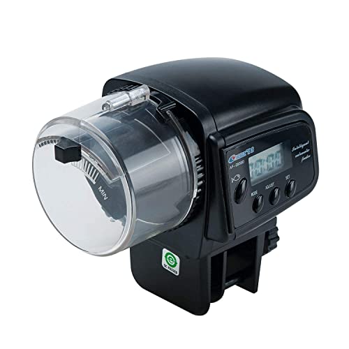 Podazz Futterautomat Aquarium, Fischfutterspender mit Timer und LCD-Anzeige Fisch Futterautomaten für Aquarium Fischtank, Groß Kapazität Fischfutter Feeder(AF-2009D) von Podazz