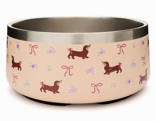 Hundenapf aus Edelstahl, 4 Tassen, rutschfester Metall-Hundenapf für mittelgroße Hunde, auslaufsicher und strapazierfähig, leicht zu reinigen, spülmaschinenfest, 907 ml von Podinor