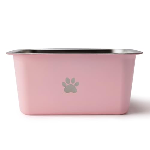 Podinor Wassernäpfe für große Hunde, rutschfest, Edelstahl, für große Hunde, für große Hunde, für große Hunde, für große und riesige Hunde, 3 l, Rosa Podinor Wassernäpfe für große Hunde, rutschfest, Edelstahl, für große Hunde, für große Hunde, für große Hunde, für große und riesige Hunde, 3 l, Rosa von Podinor
