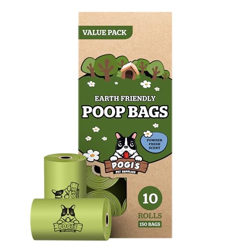 Pogi’s Hundekotbeutel – mit Frischeduft, reißfest & zuverlässig, kompakt für unterwegs – 150 Beutel (10 Rollen) von Pogi's Pet Supplies