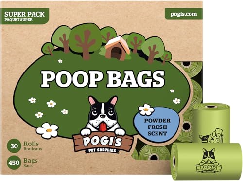 Pogi’s Hundekotbeutel – mit Duft, extra stark & auslaufsicher, passend für Spender – 450 Beutel (30 Rollen), ideal für große Hunde von Pogi's Pet Supplies