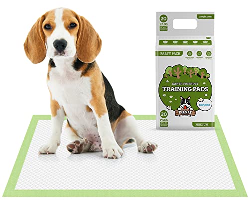 Pogi's Trainingsunterlagen (20 Stück) (45x60cm) — Mittelgroße, superabsorbierende, erdfreundliche Hunde-Trainingsunterlagen für Welpen und kleine Hunde von Pogi's Pet Supplies