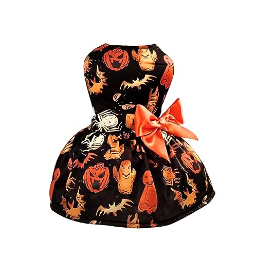 Halloween Hundekleid, Urlaub Katze Herbst Kürbis und Geist Rock Outfit für kleine Jungen und Mädchen Welpen Haustiere von Pohshido