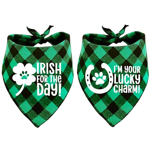 St. Patrick's Hundehalstuch, Urlaubskatze, Irisches Kleeblatt, Bandana für große, mittelgroße und kleine Welpen von Pohshido