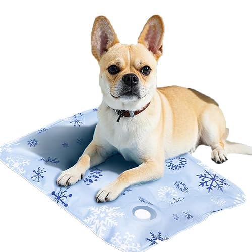 Poiinvc Hundekühlmatte & Katzenkühldecke - Selbstkühlend, Sofort Einsatzbereit, Ideal für Hunde & Katzen (60X90CM, Blau) von Poiinvc
