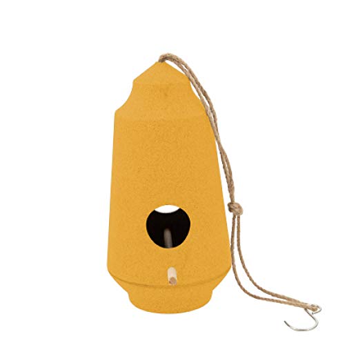 Point-Virgule Nistkästen für vögel, Vogelhaus zum aufhängen, aus Bambusfasern, Ockergelb ø 15cm H 28cm Point-Virgule Nistkästen für vögel, Vogelhaus zum aufhängen, aus Bambusfasern, Ockergelb ø 15cm H 28cm von Point-Virgule