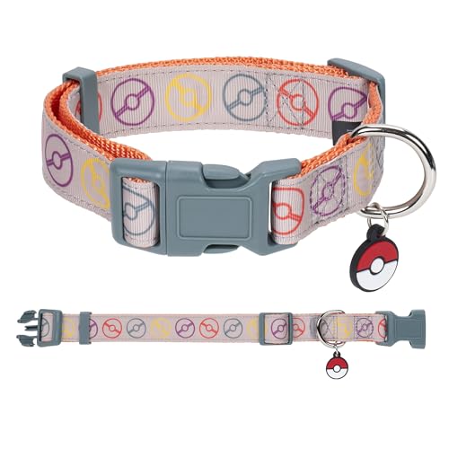 Pokémon mittelgroßes Halsband für Haustiere - JPT1334-M -Peaceful Nature Pokéball Haustier-Halsband (mittel) - Offizielles Jazwares Pets Produkt von Pokémon
