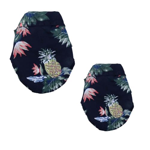 Pokinge 2 x Hunde-Shirts, Hawaii-Haustierweste, Sommer-Strandkleidung, Blumenmuster, Haustier-T-Shirt, Weste, Bekleidung, Kostüm für kleine, große Hunde und Katzen Pokinge 2 x Hunde-Shirts, Hawaii-Haustierweste, Sommer-Strandkleidung, Blumenmuster, Haustier-T-Shirt, Weste, Bekleidung, Kostüm für kleine, große Hunde und Katzen von Pokinge