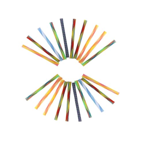Pokinge 20-teiliges Katzenfederspielzeug-Set, kreatives lustiges Tier-Kau-Trainingsspielzeug, zufällige Farben, interaktives Katzenschlauch-Spielzeug, flexibles Spiralmuster, Springspielzeug von Pokinge