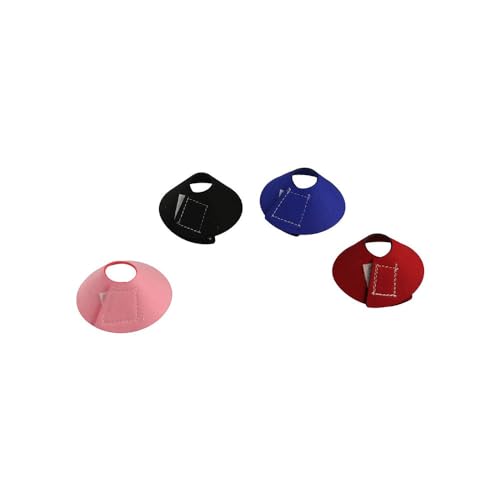 Pokinge 4 x Vogel-Halsbänder, Samt, Anti-Bissschutz, weicher Vogel-Halsring, verstellbar, Papageien-Kreis, kleines Vogel-Zubehör von Pokinge