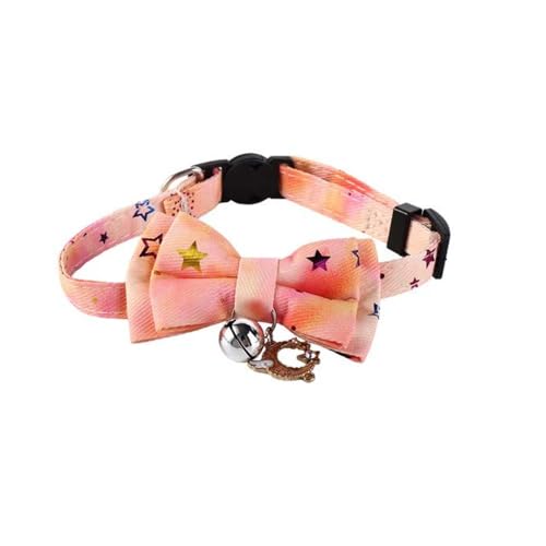 Pokinge Halsband für Haustiere, Katzen, Hundehalsband, Haustierbedarf, bunt, mit Anhänger, Glocke, Kätzchen, Welpen, Hunde, Halskette (verstellbare Länge) (Orange) von Pokinge