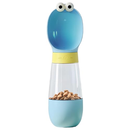 Hundewasserflasche, tragbare Hundetrinkflasche, Haustierreiseflasche, Abnehmbarer Hundefutterbehälter, leichte Haustierflasche, 350 ml Wasser, 100 g Getreide, für Haustierspaziergänge, Camping, von Pokronc