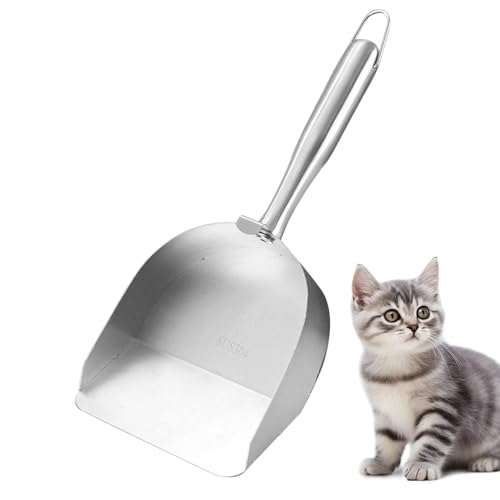 Pokronc Katzenstreuschaufel, Edelstahl-Katzenschaufel, hohler Sandsieb, rutschfester ergonomischer Griff, 32 x 13 x 4 cm, für große Klumpen, schmutzfreie Streureinigung Pokronc Katzenstreuschaufel, Edelstahl-Katzenschaufel, hohler Sandsieb, rutschfester ergonomischer Griff, 32 x 13 x 4 cm, für große Klumpen, schmutzfreie Streureinigung von Pokronc