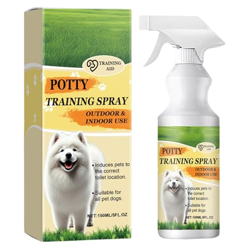 Töpfchentrainingsspray für Hunde, 150 ml, Welpen-Pee Trainingsspray, für drinnen und draußen, sichere und haustierfreundliche Formel, einfach zu bedienen, 180 g für Hunde und Welpen Töpfchentrainingsspray für Hunde, 150 ml, Welpen-Pee Trainingsspray, für drinnen und draußen, sichere und haustierfreundliche Formel, einfach zu bedienen, 180 g für Hunde und Welpen von Pokronc