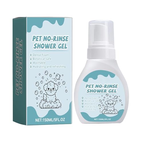 Wasserloses Katzen-Shampoo, kein Ausspülen, Haustier-Shampoo, trockenes Schaumbadspray, haustierfreundliche Formel, natürliche Pflanzenextrakte pflegen und aufhellen, 150 ml, für Hunde, Kätzchen, Wasserloses Katzen-Shampoo, kein Ausspülen, Haustier-Shampoo, trockenes Schaumbadspray, haustierfreundliche Formel, natürliche Pflanzenextrakte pflegen und aufhellen, 150 ml, für Hunde, Kätzchen, von Pokronc