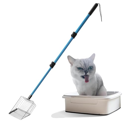 Polarduck Katzenstreuschaufel mit langem Griff: 55,9 cm - 102,9 cm, ausziehbare Metall-Katzenkotschaufel mit tiefer Schaufel für Katzentoilette, langlebig, robuste Katzenstreuschaufel für einfaches Polarduck Katzenstreuschaufel mit langem Griff: 55,9 cm - 102,9 cm, ausziehbare Metall-Katzenkotschaufel mit tiefer Schaufel für Katzentoilette, langlebig, robuste Katzenstreuschaufel für einfaches von Polarduck