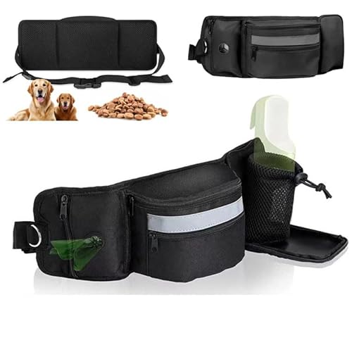 Polegas Leckerlitasche für Hunde,Futterbeutel Hundetraining,Verstellbarem Bund, Bauchtasche für Hund Zubehör mit Kotbeutelspender,Flaschenhalter, Reflektor,für Gassi, Training und Outdoor Polegas Leckerlitasche für Hunde,Futterbeutel Hundetraining,Verstellbarem Bund, Bauchtasche für Hund Zubehör mit Kotbeutelspender,Flaschenhalter, Reflektor,für Gassi, Training und Outdoor von Polegas