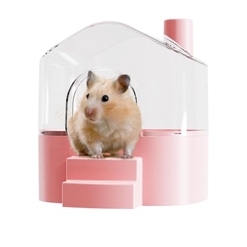 Poludatly Hamster Sandbad Behälter - Großes Transparentes Sandbad Gefäß,Tiergehege-Dekoration Zum Baden Reinigen Spielen Erkunden Schlafen Für Lemminge Und Rennmäuse von Poludatly