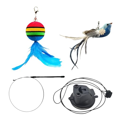 Poludatly Indoor Cat Toys | Interaktive Katzenangel Mit Vogelform,Katzenzubehör Wandmontage Stimulation Gegen Langeweile Aktivität Indoor Poludatly Indoor Cat Toys | Interaktive Katzenangel Mit Vogelform,Katzenzubehör Wandmontage Stimulation Gegen Langeweile Aktivität Indoor von Poludatly
