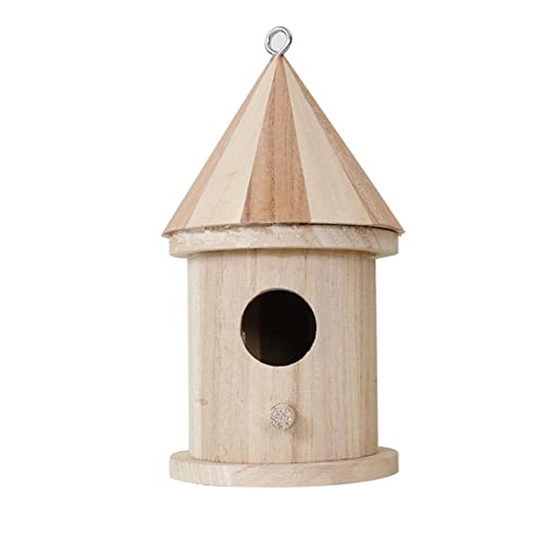 Vogelhäuschen aus Holz,DIY Spatzen-Vogelnest - Wetterfestes Vogelhaus aus Holz für Gartenfenster, Landhäuser, von Pomrone