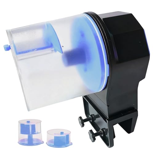 Automatischer Fischfütterer,Futterautomat Batteriebetrieben - Automatische Futterautomaten - Für Aquarium Teich Urlaub Wochenende Haustiere Betta Schildkröte von Pomurom
