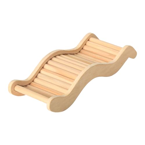 Hamster Kletterleiter Holz Hamster Leiter Brücke Spielzeug zum Klettern, Kleintiere Kletterleiter Kletterspielzeug für Zwerghamster Meerschweinchen Ratten Rennmaus Mäuse, Kleintierkäfig Zubehör von Pomurom