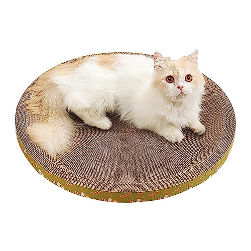 Pomurom Katzenkratzer aus Pappe,Density Corrugated Round Cat Scratcher Bowl | Runder Katzenkratzer, Haustierbedarf für Hauskatzen, lindert Stress von Pomurom
