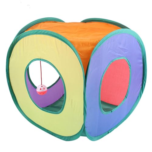 Katzentunnel Katzenwürfel mit Spielball, Katzenverstecke, Katzenhaus Versteck, Interaktives Katzenspielzeug, Faltbarer Katzenzelt Spielzeug Versteck Höhle für Kätzchen, Katzen, Welpen, Kaninchen Katzentunnel Katzenwürfel mit Spielball, Katzenverstecke, Katzenhaus Versteck, Interaktives Katzenspielzeug, Faltbarer Katzenzelt Spielzeug Versteck Höhle für Kätzchen, Katzen, Welpen, Kaninchen von Pomurom