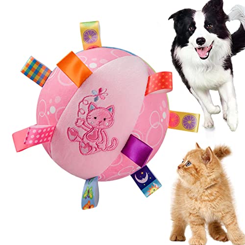 Pomurom Rollball für Hunde | 6in Hundespielzeug Plüschball, quietschendes Hundekauspielzeug,Interaktiver Hundespielzeugball für das Training der Zahnreinigung, Hütebälle, Geschenke für kleine von Pomurom