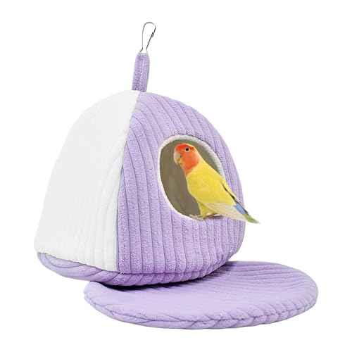 Vogelnest, warmes Sittichkäfig-Zubehör, warmes Vogelbett, Sittichnest, für drinnen und draußen, kleine, mittelgroße , Finken, Ara, Ara, Graupapageien, Grauer Lovebird von Pomurom