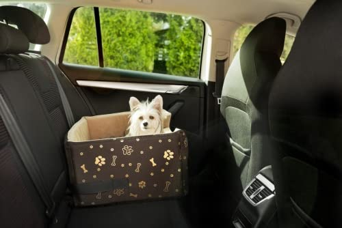 Hunde Autositz | Hundeliege | Hundebett fürs Auto, Größe L Farbe Schwarzgrau von Pondlife
