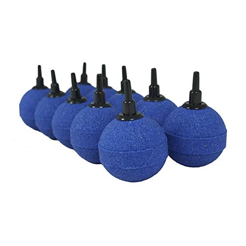 Pondlife 10 x Belüfterstein blau Luftausströmer Kugeln Ø 50mm für Teich u. Aquarium von Pondlife
