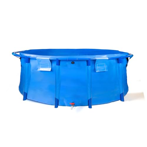 Pondlife Faltbecken für Koi und Teichfische, Ø 225cm x Höhe 100cm, 3900 Liter, faltbares Becken für innen und außen, stabile PVC-Folie, UV-beständig von Pondlife