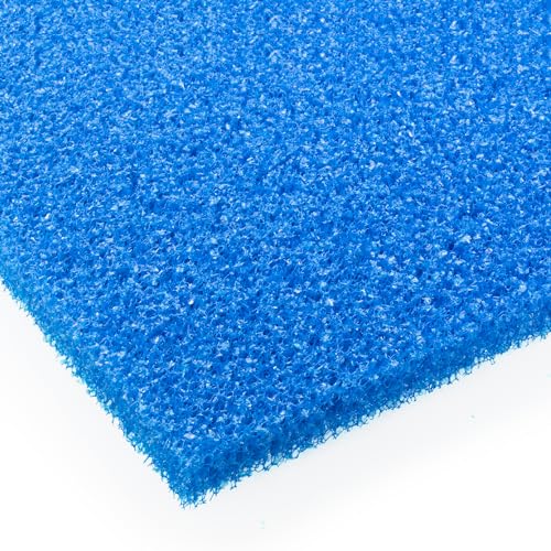Pondlife Filterschaum blau 50x50x2 cm PPI 10 grob, Filtermatte Teich und Aquarium, zuschneidbar, zur optimalen Verwendung als Filtermedium in Teichfiltern von Pondlife