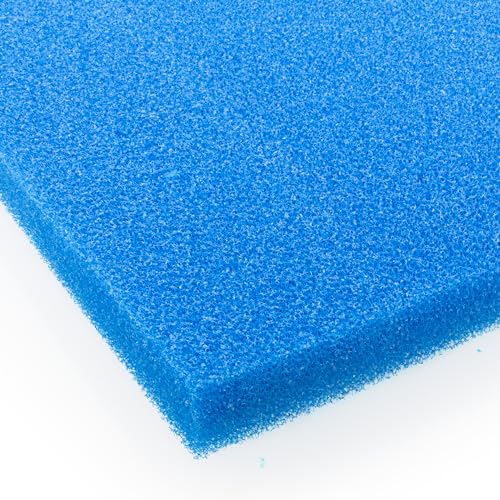 Pondlife Filterschaum blau 50x50x2 cm PPI 20 mittel, Filtermatte Teich und Aquarium, zuschneidbar, zur optimalen Verwendung als Filtermedium in Teichfiltern von Pondlife