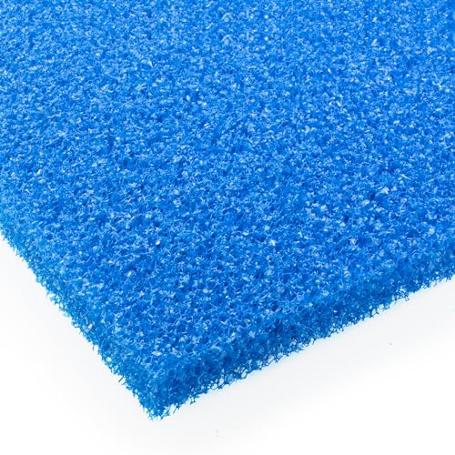 Pondlife Filterschaum blau 50x50x3 cm PPI 10 grob, Filtermatte Teich und Aquarium, zuschneidbar, zur optimalen Verwendung als Filtermedium in Teichfiltern von Pondlife