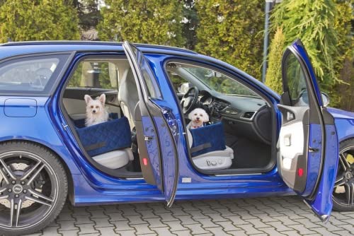 Hunde Autositz, Hunde Autoliege, Hundebett fürs Auto, Größe M Farbe blau von Pondlife