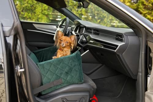 Hunde Autositz, Hunde Autoliege, Hundebett fürs Auto, Größe M Farbe grün von Pondlife
