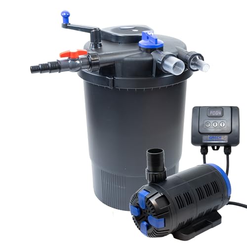 Pondlife Teich Filteranlage, Druckfilter CPF 30000 mit UVC Klärer für Teiche, 12.000L/h Durchfluss, Pumpe CET-8000 inkl. 10m Schlauch und 4 Schlauchklemmen Pondlife Teich Filteranlage, Druckfilter CPF 30000 mit UVC Klärer für Teiche, 12.000L/h Durchfluss, Pumpe CET-8000 inkl. 10m Schlauch und 4 Schlauchklemmen von Pondlife