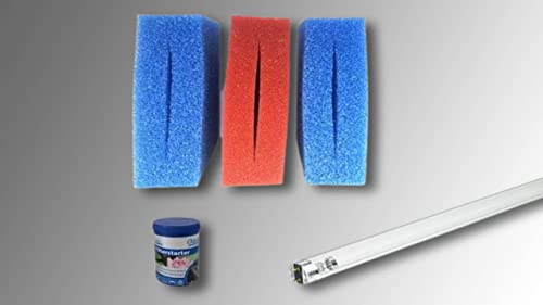 Pondlife Wartungspaket für Oase Biotec 5 mit Bitron 15 / 2X blau + 1x rot + 1x 15 Watt-Leuchte + 1x Biokick von Pondlife