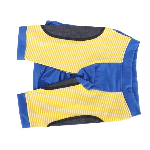 Pongnas Große Hunde-Shirts, Bequemer Hunde-Pyjama, gelb-weiß Gestreift, Verhindert Lecken, Polyester-Baumwolle Zum Schutz (5XL) von Pongnas