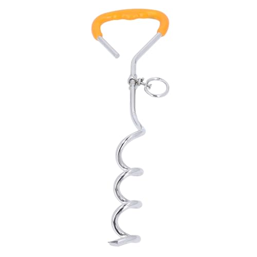 Pongnas Haustier-Leinenpfahl, Spiral-Zeltanker aus Stahl mit um 360 Grad Drehbarem Kabel für Hof, Strand, Outdoor-Camping, Ideal für Labrador, Bulldogge, (5 mm x 10 m, doppelter Haken Pongnas Haustier-Leinenpfahl, Spiral-Zeltanker aus Stahl mit um 360 Grad Drehbarem Kabel für Hof, Strand, Outdoor-Camping, Ideal für Labrador, Bulldogge, (5 mm x 10 m, doppelter Haken von Pongnas