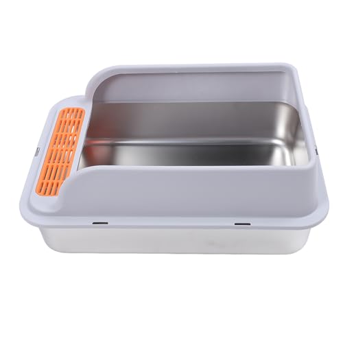 Pongnas Katzenstreu Box aus Edelstahl mit Anti-Spritzwasser-Katzenstreu Box aus Edelstahl für Mehrere Katzen, Umschlossenes Top-Einstiegs Design mit Pedal Filter, Leicht zu Reinigen, Pongnas Katzenstreu Box aus Edelstahl mit Anti-Spritzwasser-Katzenstreu Box aus Edelstahl für Mehrere Katzen, Umschlossenes Top-Einstiegs Design mit Pedal Filter, Leicht zu Reinigen, von Pongnas