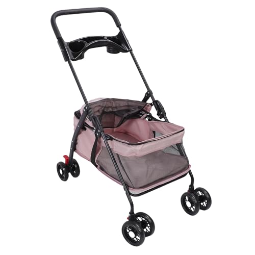 Pongnas 4 Räder Hundewagen, Welpenkäfig Jogger Kinderwagen mit Maschenkonstruktion, Stahlrahmen und Aufbewahrungsbeuteldesign für Kleine Mittelgroße Hund und Katze Pongnas 4 Räder Hundewagen, Welpenkäfig Jogger Kinderwagen mit Maschenkonstruktion, Stahlrahmen und Aufbewahrungsbeuteldesign für Kleine Mittelgroße Hund und Katze von Pongnas