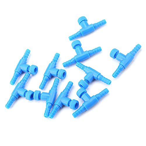 Pongnas Aquariumluftpumpenzubehör, 10pcs Aquarium Airline -Schlauch mit Ventilsteuergrenze Premiummaterial für Fischtanks Luftpumpe Accessorie von Pongnas