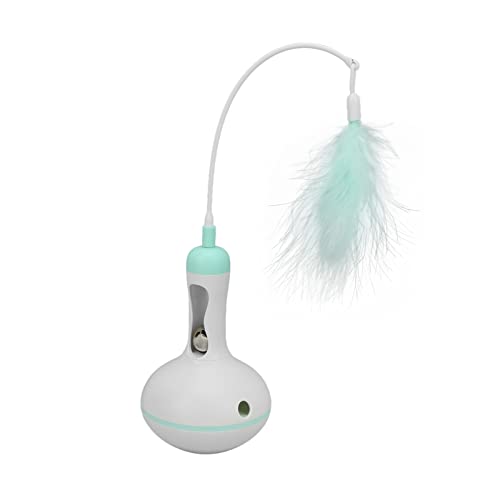 Pongnas Cat -Behandlungsrätsel, Katzenbehandlung Rätsel für Innenkatzen Katzen Cat Behandeln Spielzeug Interaktives Innenrätsel Langsam Fütterung Rolling Toy Ball mit Katzen Teaser (Green) von Pongnas