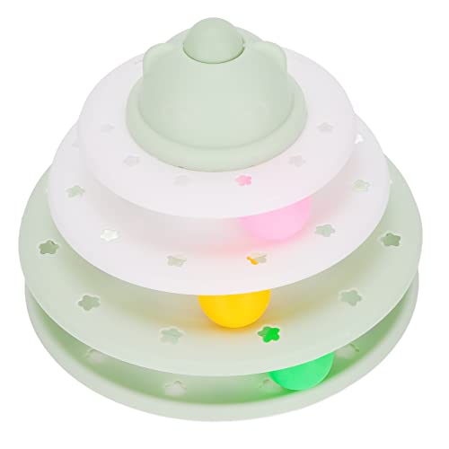 Pongnas Cat -Puzzle -Spielzeug, Katzenspielzeug Cat Ball Interactive Rolling Ball Kätzchen Puzzle Toy Toy 3 Level Plattenspielzeug für Kätzchen Spaß Mentales Körperliches Training Spielzeug von Pongnas